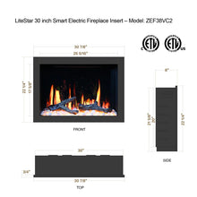 Load image into Gallery viewer, LiteDeer Homes LiteStar 30" Electric Fireplace Insert