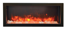 Load image into Gallery viewer, Amantii Panorama Series Built-In DEEP SMART Electric Fireplace w/ Black Steel Surround