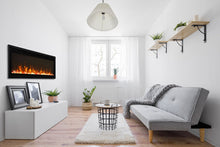 Load image into Gallery viewer, Amantii Symmetry 42" Xtra-SLIM Built-In Electric Fireplace w/ Black Steel Surround