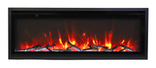 Load image into Gallery viewer, Amantii Symmetry 60" Xtra-SLIM Built-In Electric Fireplace w/ Black Steel Surround