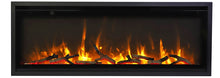 Load image into Gallery viewer, Amantii Symmetry 50" Xtra-SLIM Built-In Electric Fireplace w/ Black Steel Surround