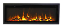 Load image into Gallery viewer, Amantii Symmetry 42" Xtra-SLIM Built-In Electric Fireplace w/ Black Steel Surround