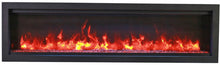 Load image into Gallery viewer, Amantii Symmetry 60" Bespoke Built-In Electric Fireplace w/ Black Steel Surround