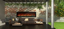 Load image into Gallery viewer, Amantii Symmetry 74" XT-ExtraTall SMART Electric Fireplace w/ Black Steel Surround