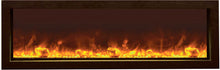 Load image into Gallery viewer, Amantii Panorama Series Built-In SLIM Electric SMART Fireplace w/ Black Steel Surround