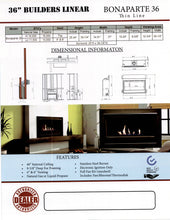 Load image into Gallery viewer, Savannah ELITE Bonaparte 36 NG Gas Fireplace
