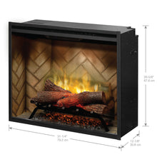 Load image into Gallery viewer, Dimplex Revillusion 24&quot; Herringbone Concrete Built-In Firebox
