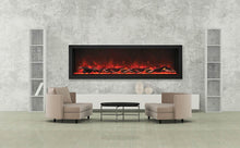 Load image into Gallery viewer, Amantii Panorama 72&quot; Built-in-Xtra Tall DEEP SMART Electric Fireplace w/ Black Steel Surround
