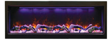 Load image into Gallery viewer, Amantii Panorama 72&quot; Built-In DEEP SMART Electric Fireplace w/ Black Steel Surround
