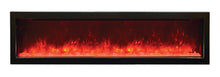 Load image into Gallery viewer, Amantii Panorama 72&quot; Built-In SLIM Electric SMART Fireplace w/ Black Steel Surround
