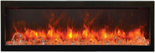 Load image into Gallery viewer, Amantii Panorama 88&quot; Built-In SLIM Electric SMART Fireplace w/ Black Steel Surround
