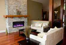 Load image into Gallery viewer, Remii XS-ExtraSlim 55&quot; Built-In Electric Fireplace w/ Black Steel Surround
