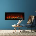 Load image into Gallery viewer, Amantii Symmetry 74&quot; Bespoke XT Electric Fireplace featuring Thermostatic Remote, WiFi capable
