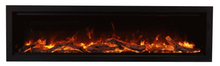 Load image into Gallery viewer, Amantii Symmetry 100&quot; LUMINA Electric Fireplace w/ Black Steel Surround
