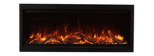 Load image into Gallery viewer, Amantii Symmetry 34&quot; LUMINA Electric Fireplace w/ Black Steel Surround
