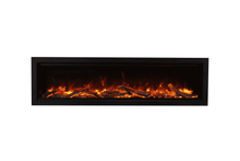 Load image into Gallery viewer, Amantii Symmetry 74&quot; LUMINA Electric Fireplace w/ Black Steel Surround
