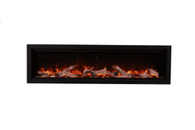 Load image into Gallery viewer, Amantii Symmetry 100&quot; LUMINA Electric Fireplace w/ Black Steel Surround
