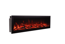 Load image into Gallery viewer, Amantii Symmetry 100&quot; LUMINA Electric Fireplace w/ Black Steel Surround
