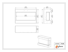 Load image into Gallery viewer, Glamour 36&quot; TS- 3 Sided Electric Fireplace
