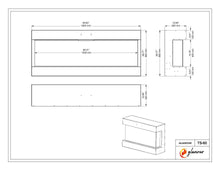 Load image into Gallery viewer, Glamour 60&quot; TS- 3 Sided Electric Fireplace
