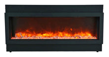 Load image into Gallery viewer, Amantii Panorama 60&quot; Built-in-Xtra Tall DEEP SMART Electric Fireplace w/ Black Steel Surround
